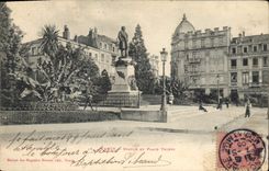 CPA Nancy Statue et Place Thiers 