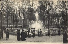 CPA Nancy Pepeniere Jet d'Eau 