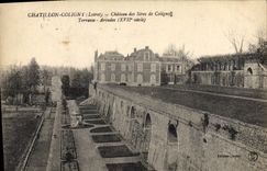 CPA Chatillon Coligny Loiret Chateau des Sires de Coligny Terrasse Arcades XVII siecle 