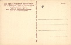 CPA Aix en Provence Portail de la Cathedrale Saint Sauveur Les petit tableaux de Provence 