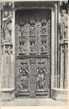 CPA Aix en Provence porte de la cathedrale detail des Sculptures 