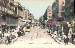 CPA Marseille la Cannebiere Tramway
