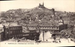 CPA Marseille Panaroma vu a vol d'oiseau 