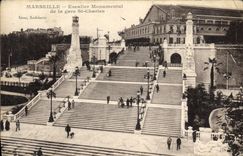 CPA Marseille Escalier Monumental de la gare St Charles 