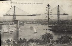 CPA Maresille Entree du Vieux Port et le Pont Transbordeur 