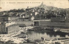 CPA Marseille Panorama de Notre Dame de la Garde 