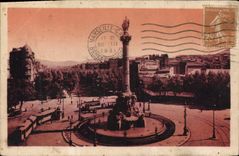 CPA Marseille Place Castellane et Fountaine Cantini Tramway