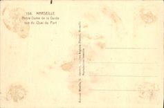 CPA Marseille Notre Dame de la Garde vue du Quai du port Bateaux