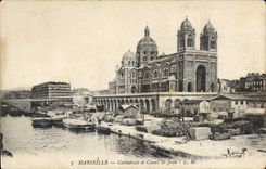 CPA Marseille cathedrale et canal St Jean 