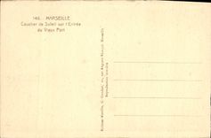 CPA Marseille coucher de Soleil sur l'Entree du vieux Port 