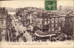 CPA Marseille La Cannebiere Tramway