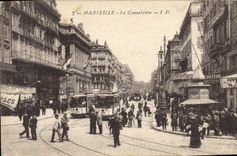 CPA Marseille La Cannebiere Tramways