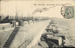 CPA Marseille Promenade de la Jetee Bateaux