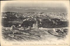 CPA Marseille Vue sur le Chateau d'If prise de Notre Dame de la Garde 