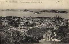 CPA Marseille Vue panoramique et les Iles 