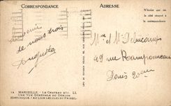 CPA Marseille le chateau d'If une vue generale du Donjon historique au loin les iles du Frioul 