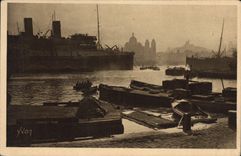 CPA Marseille Bouches du Rhone le port de la Joliette Bateaux