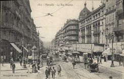 CPA Marseille la Rue Noailles Tramway 
