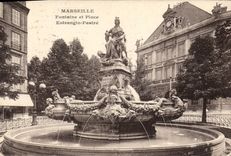 CPA Marseille Fontaine et place Estrangin Pastre 