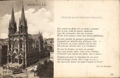 CPA Marseille l'Eglise Saint Vincent de Paul 