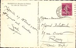 CPA Marseille Bouches du Rhone un coin du vieux Port Bateaux