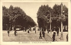 CPA Marseille le Prado vu du Rond Point Tramway