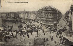 CPA Marseille Rue de la Republique Tramway