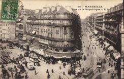 CPA Marseille Rue de la Republique Tramway
