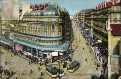 CPA Marseille la Rue de la Republique Tramway