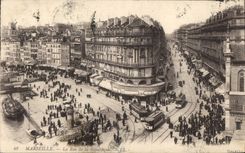 CPA Marseille Rue de la Republique Tramway  