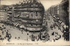 CPA Marseille Rue de la Republique Tramway  