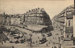 CPA Marseille Perspective de la Rue de la Republique Tramway  