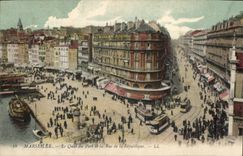 CPA Marseille le Quai du Port et la Rue de la Republique Tramway  