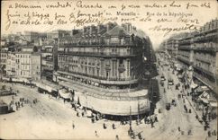 CPA Marseille Rue de la Republique Tramway  