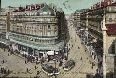 CPA Marseille la Rue de la Republique Tramway  
