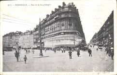 CPA Marseille Rue de la Republique Tramway  