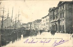 CPA Marseille Mairie et Quai de la Fraternite 