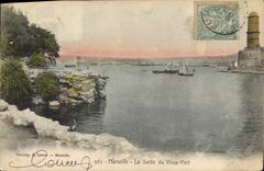 CPA Marseille la sortie du Vieux Port 