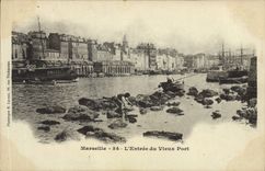 CPA Marseille l'Entree du Vieux Port Bateau