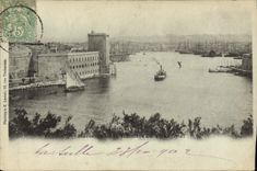 CPA Marseille l'entree du Vieux Port 