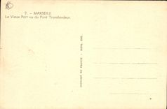 CPA Marseille le Vieux Port vu du Pont Transbordeur Bateaux