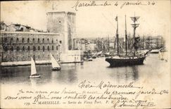 CPA Marseille sortie du Vieux Port Bateau