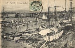 CPA Marseille interieur du port Bateaux