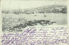 CPA Marseille Vieux Port N D de la Garde Bateaux