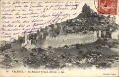 CPA Valence les Ruines de Crussol cote sud 