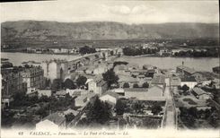 CPA Valence Panorama le Pont et Crussol 
