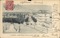 CPA Valence Avenue du Pont Ruines Crussol 