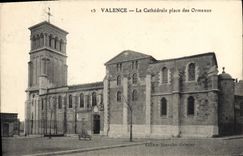 CPA Valence La Cathedrale place des Ormeaux 