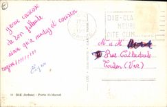 CPA Die Drome Porte St Marcel 