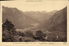 CPA Drome illustree Panorama de la Foret de Saou La Vallee et les Routes 